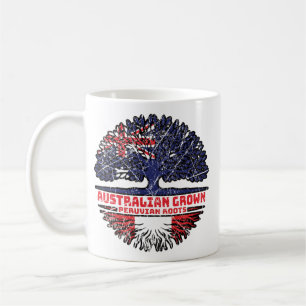 Peru Peruvian Australian Australia Tree Roots Flag Coffee Mug