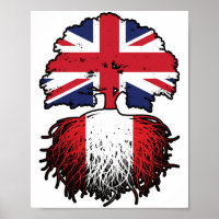 Peru Peruvian British UK Tree Roots Flag