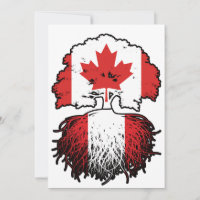 Peru Peruvian Canadian Canada Tree Roots Flag