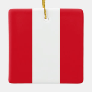 Peru (Peruvian) Flag Ceramic Ornament