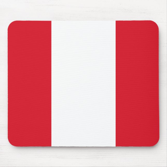 Peru (Peruvian) Flag Mouse Pad (Front)