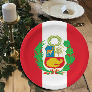 Peru, Peruvian Flag party, birthday /sport Paper Plate