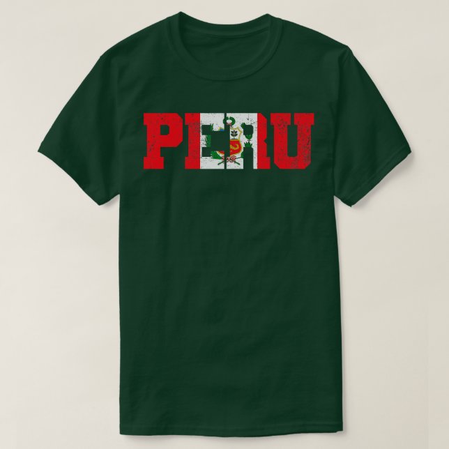 Peru Peruvian Peru Flag T-Shirt (Design Front)