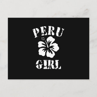 Peru Pink Girl Postcard