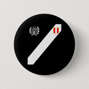Peru Red Shirt Peruvian Flag Escudo Retro Soccer P 6 Cm Round Badge