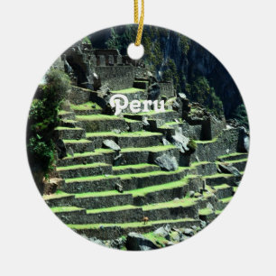 Peru Ruins Ceramic Tree Decoration