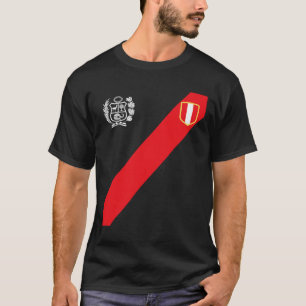 Peru Shirt Peruvian Flag Escudo Retro Soccer Inspi