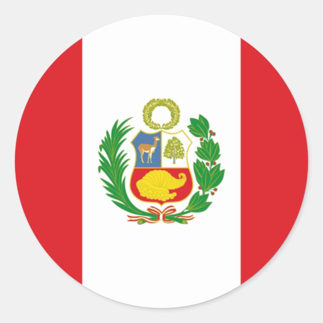 Peru State Flag Sticker (Front)