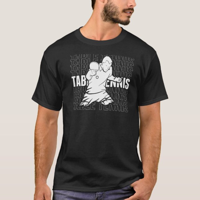 Peru Table Tennis   Support Peruvian Ping Pong Tea T-Shirt (Front)