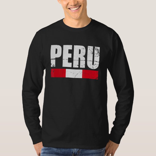 Peru Vintage Peruvian Flag 3 T-Shirt (Front)