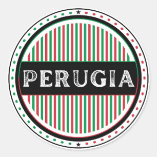 Perugia City Pride Emblem – Italian Identity Classic Round Sticker