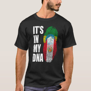 Peruvian And Ethiopian Mix DNA Flag Heritage T-Shirt