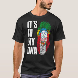 Peruvian And Ethiopian Mix DNA Flag Heritage T-Shirt