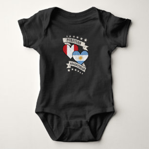 Peruvian Argentinian Heart Flags Peru Argentina Baby Bodysuit