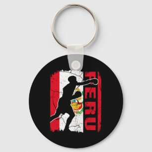 Peruvian Boxing Team Peru Flag Boxing Gloves  Key Ring