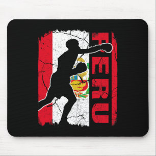 Peruvian Boxing Team Peru Flag Boxing Gloves Mouse Pad