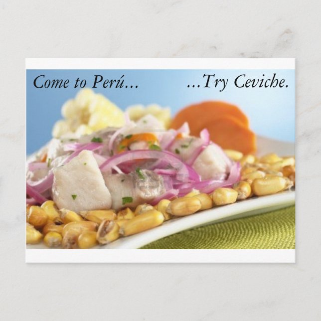 Peruvian Ceviche Postcard (Front)