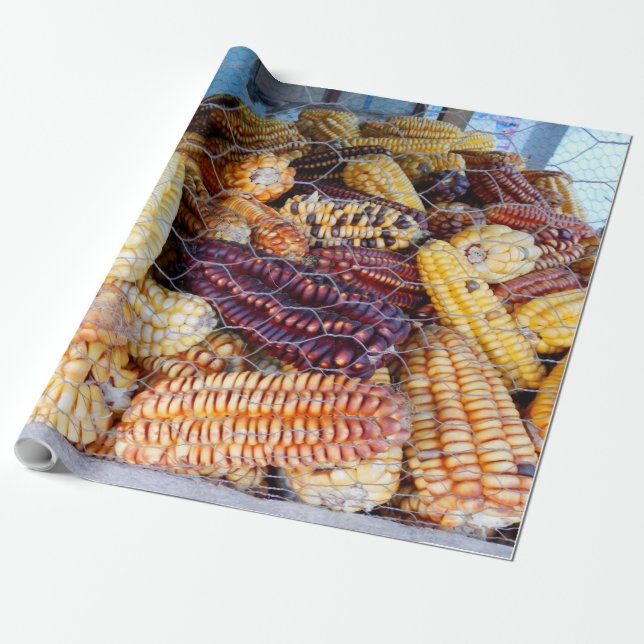 Peruvian Corn Varieties Wrapping Paper (Unrolled)