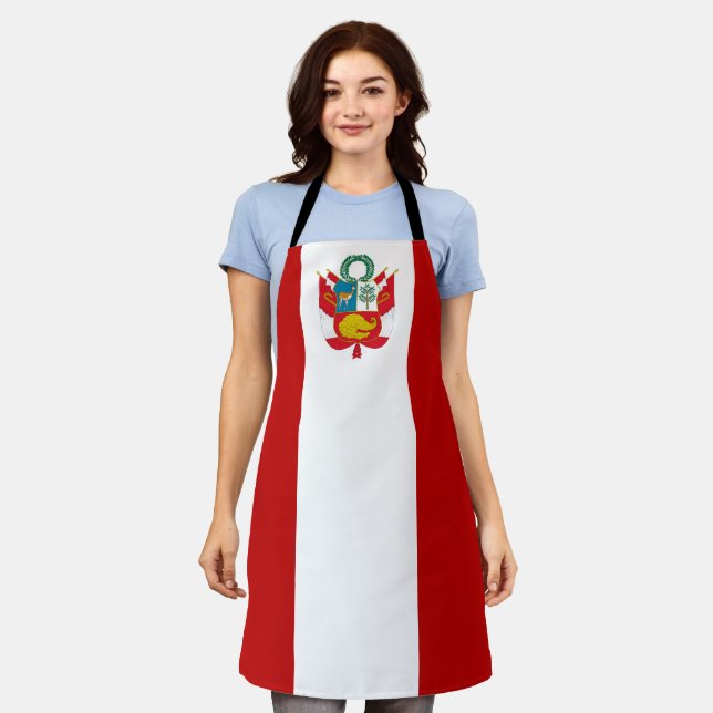 Peruvian flag apron (Worn)