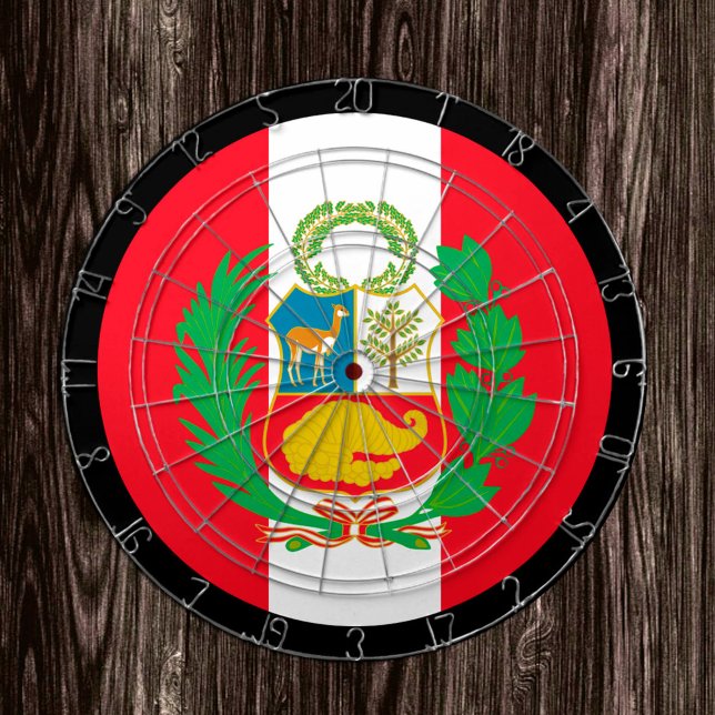 Peruvian Flag Dartboard Peru & darts / game board (Creator Uploaded)