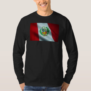 Peruvian Flag For Peruvian Cool Proud Men Women Fr T-Shirt