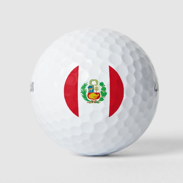 Peruvian flag golf balls (Front)