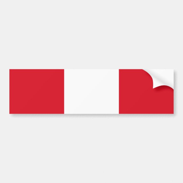 Peruvian Flag (Peru) Bumper Sticker (Front)