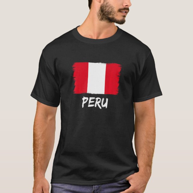 Peruvian Flag Peru   T-Shirt (Front)