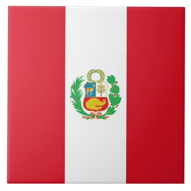 Peruvian Flag Tile (Front)