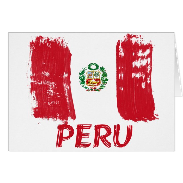 Peruvian grunge flag design (Front Horizontal)