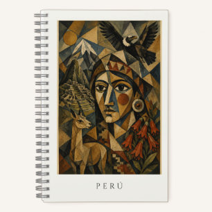 Peruvian Heritage Culture I Cubist Travel Art Notebook