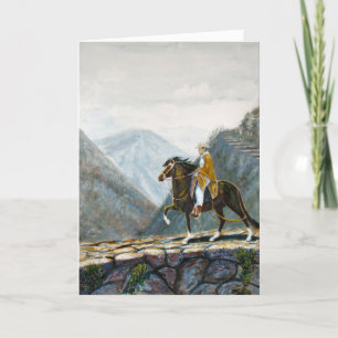 Peruvian Horse on Mountain Trail Thank You Card