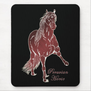 Peruvian Horse Woodcut Mouse Pad