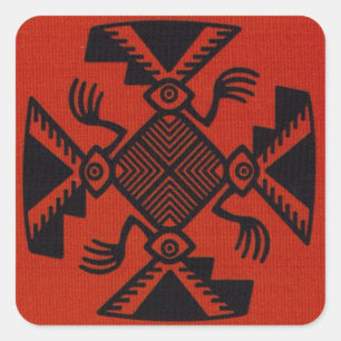 Peruvian Inca Bird Square Sticker
