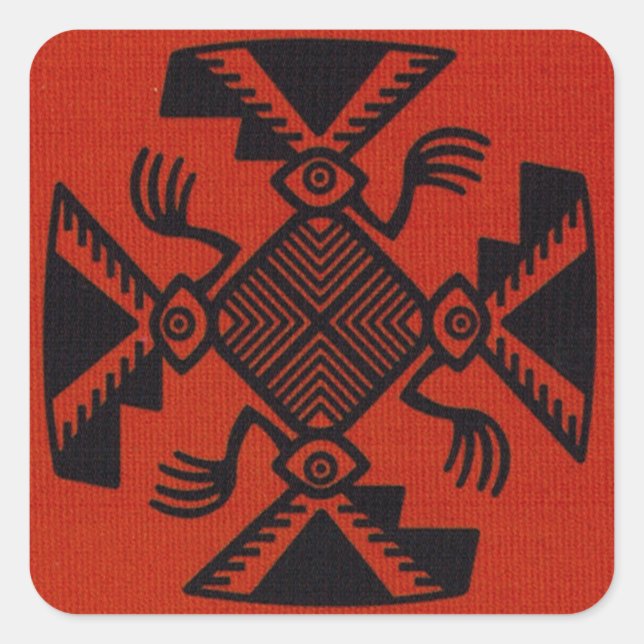 Peruvian Inca Bird Square Sticker (Front)