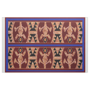 Peruvian Inca Designer Fabric Geckos