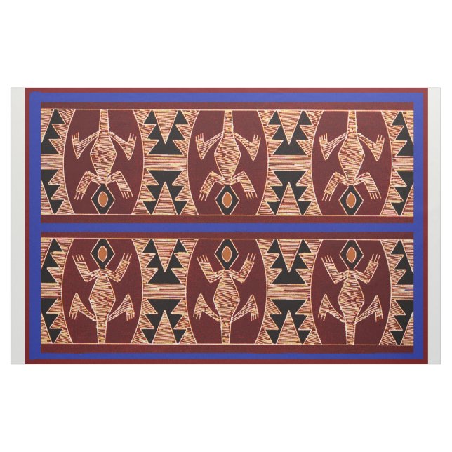 Peruvian Inca Designer Fabric Geckos (Yard)