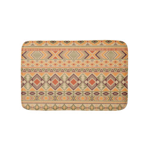 Peruvian Indian: Tribal Geometric Seamless Bath Mat