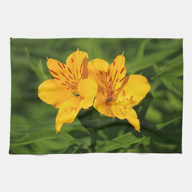 Peruvian Lilies Tea Towel (Horizontal)