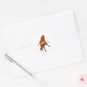 Peruvian Paso Horse Rust Silhouette Square Sticker (Envelope)