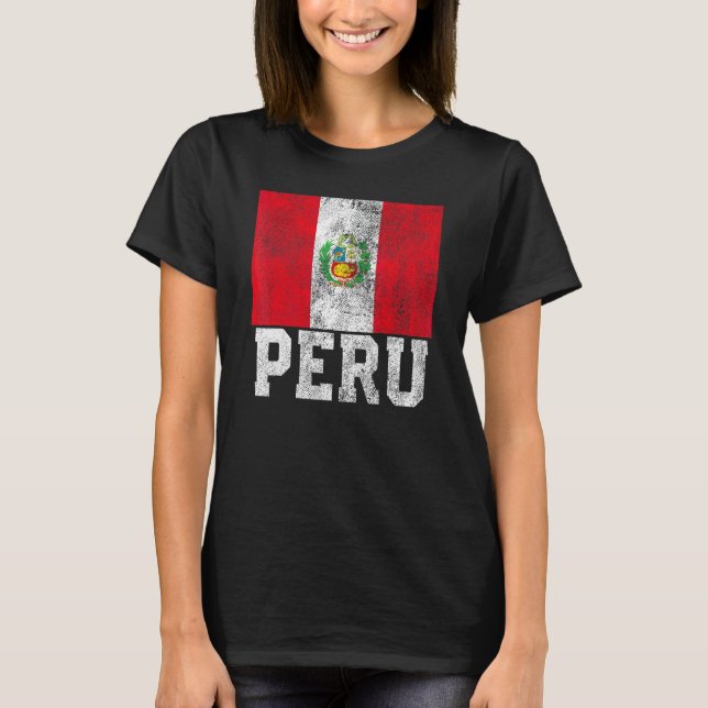 Peruvian Peru Flag Pride Roots Country Family Nati T-Shirt (Front)