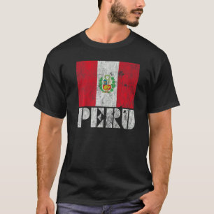 Peruvian Peru Flag Retro Vintage Country Souvenir T-Shirt