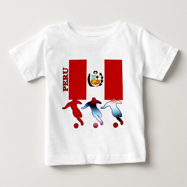 Peruvian Soccer Players Baby T-Shirt (Front)