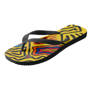 Peruvian Tribal Flip Flops - Skateboard Flip Flops