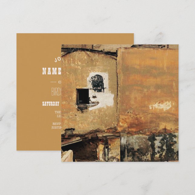 peruvian vulture urban wall invitation (Front/Back)