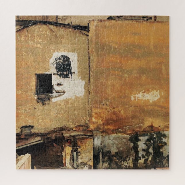 peruvian vulture urban wall jigsaw puzzle (Vertical)