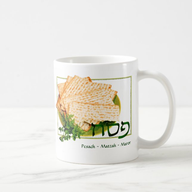 "Pesach, Matzah, Maror" Passover Mug (Right)