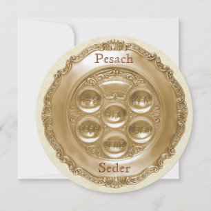Pesach Round Seder Plate Invitation