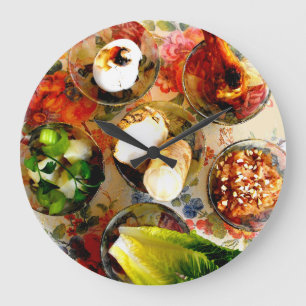 Pesach Seder Plate Large Clock