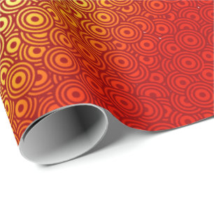 Pescara Fire Red Yellow Wrapping Paper